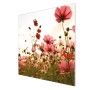 Banjado Herdabdeckplatte Glas mit Blumenmotiv, 60x52cm, auch als Schneidebrett nutzbar.
