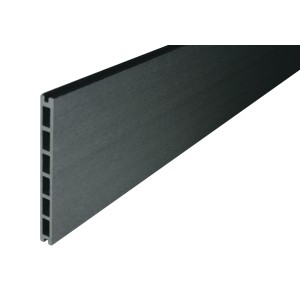 Musterstück WPC Zaun Norderney in Schiefergrau, zur Ansicht der Zaunserie, Zäune & Mauern.