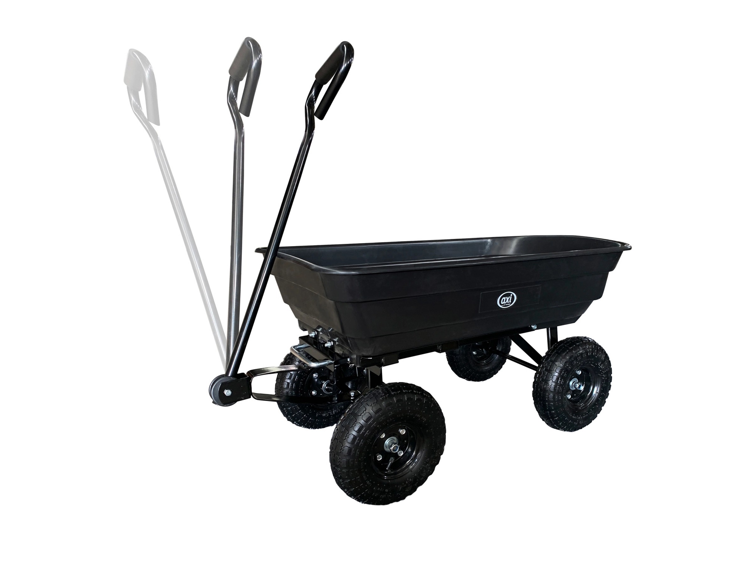 Gartenwagen-Achsen-Set – 130 Mm Schraube, 100 Mm Hülse, 13 Mm Adapter, Für 2,5 Cm Radbohrung | Aus Stahl, Schwarz, Rostbeständig