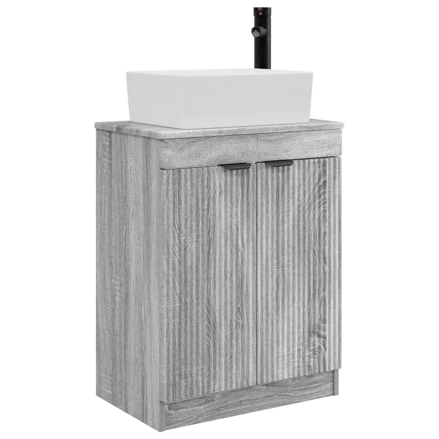 vidaXL Badezimmerschrank mit Waschbecken Sonoma-Grau 54 x 35 x 83 cm 890164