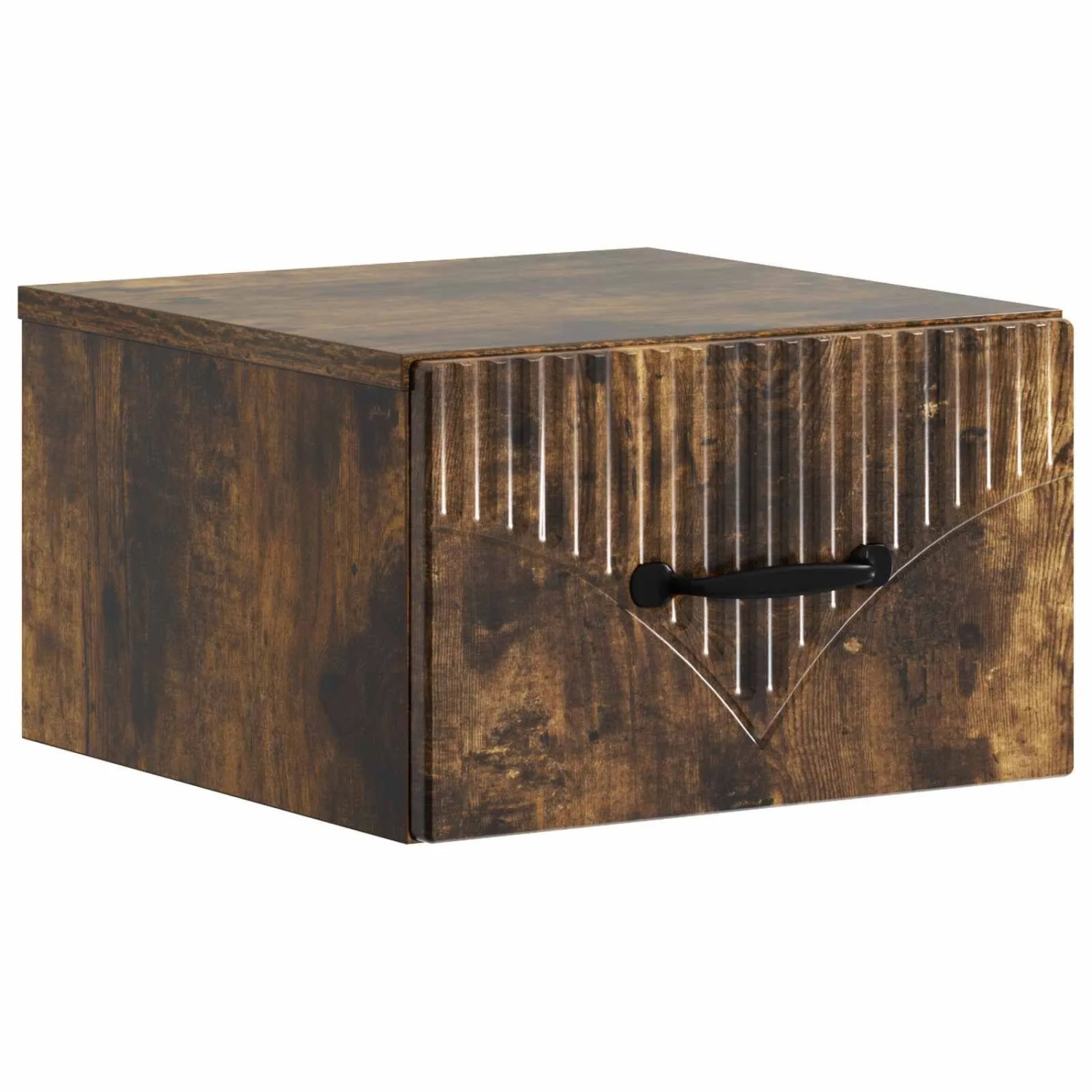vidaXL Wandmontierter Nachttisch Geräucherte Eiche 34,5 x 33 x 20 cm 898945