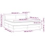 vidaXL Boxspringbett mit Matratze, schwarz, 180x200 cm, Stoff, Maße