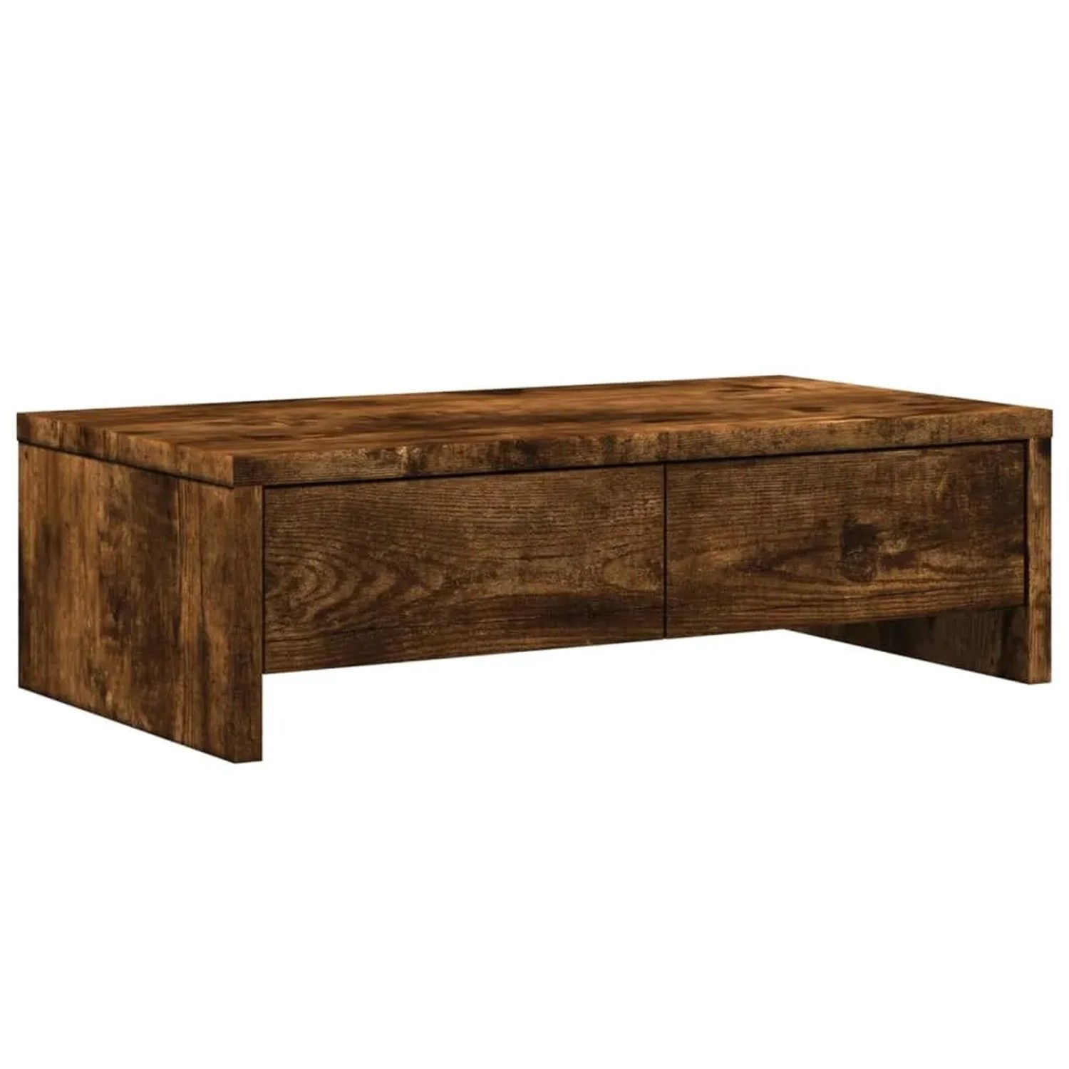 vidaXL Monitorständer mit Schubladen Räuchereiche 50x27x15 cm 854665