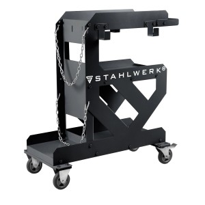 STAHLWERK Schweißwagen mit Halterung für Schläuche und Gasflaschen, robust und mobil.