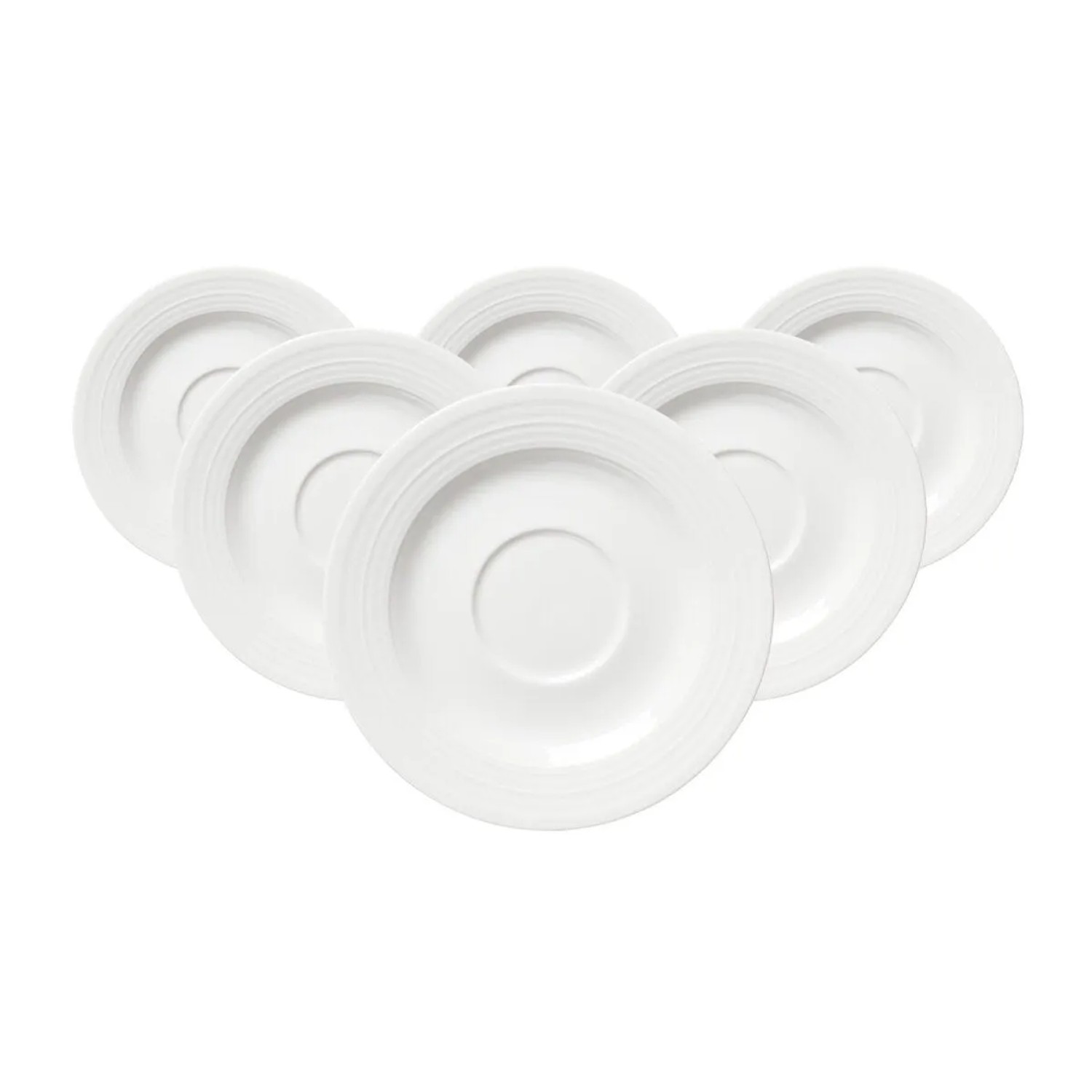 Ritzenhoff & Breker Levi Kaffeeuntertasse 15,5 cm 6er Set Weiß