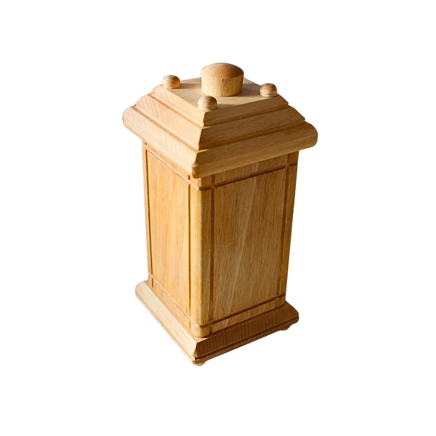 Dekohelden24 Tierurne Urne für Hunde Andenkurne Haustier Aschebox Tierurne groß Urne mit Hundemotiv aus Buchenholz L/B/H 12 x 12 x 20 cm_4
