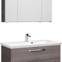 Pelipal Badmöbel-Set Trentino, 110 cm, Graphit: Waschtisch mit Unterschrank und Spiegelschrank.