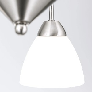 Detailaufnahme: Orion Hängeleuchte Susan, 60 cm, Satin, mit kelchförmigem Glasschirm. Lampe für stimmungsvolles Licht.