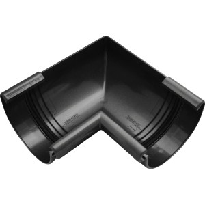 Marley Rinnenwinkel RG 125, Innenecke, anthrazit-metallic, für Kunststoff-Dachrinnen.