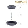 Wagner QuickClick Slim Black Gleiter-Set, 4-teilig, mit Schrauben und Aufsätzen.