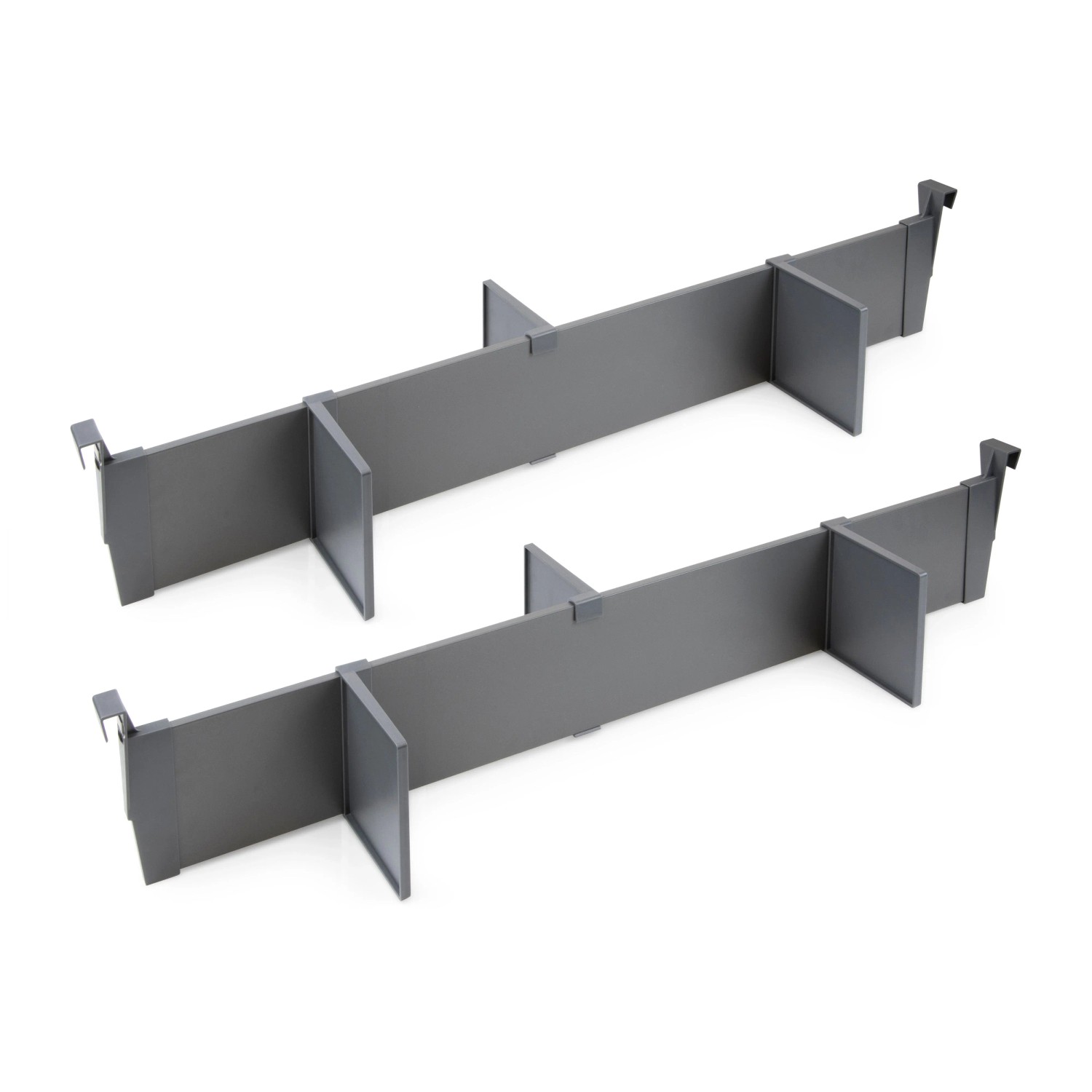 Emuca Trennwandset für die Innenausstattung der Schubladen Vertex-Concept Breite 900mm Aluminium und Kunststoff Anthrazitgrau
