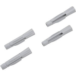 4er-Set LUX Allzweckdübel, 12 mm Durchmesser, 65 mm Länge, für sichere Befestigungen.