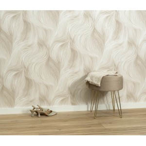 Erismann Vliestapete Fashion for Walls Waves of Light, beige-creme, mit Wellenmuster.