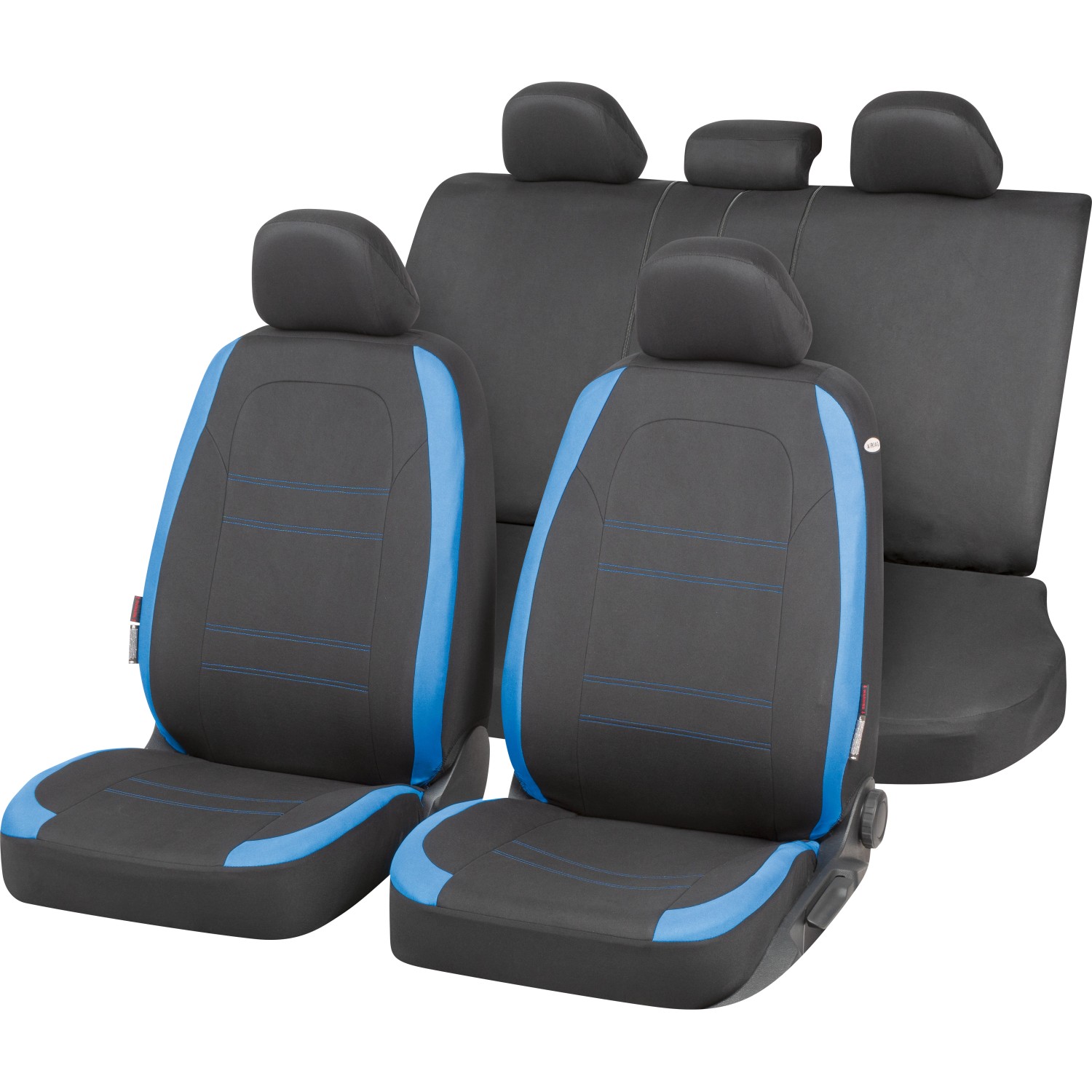 Autositzbezug-Set Blau-Schwarz 14-teilig