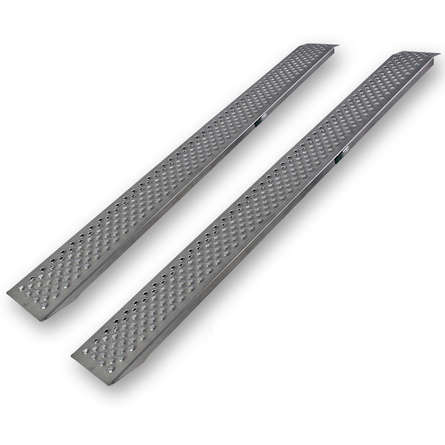 TRUTZHOLM 2x Auffahrrampe 200 cm Tragkraft 400 kg Alu Grau