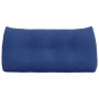 Polizeiblaues Samt-Rückenkissen mit drei Knöpfen, 100x50 cm. Weiches Kissen für Sofa & Bett.