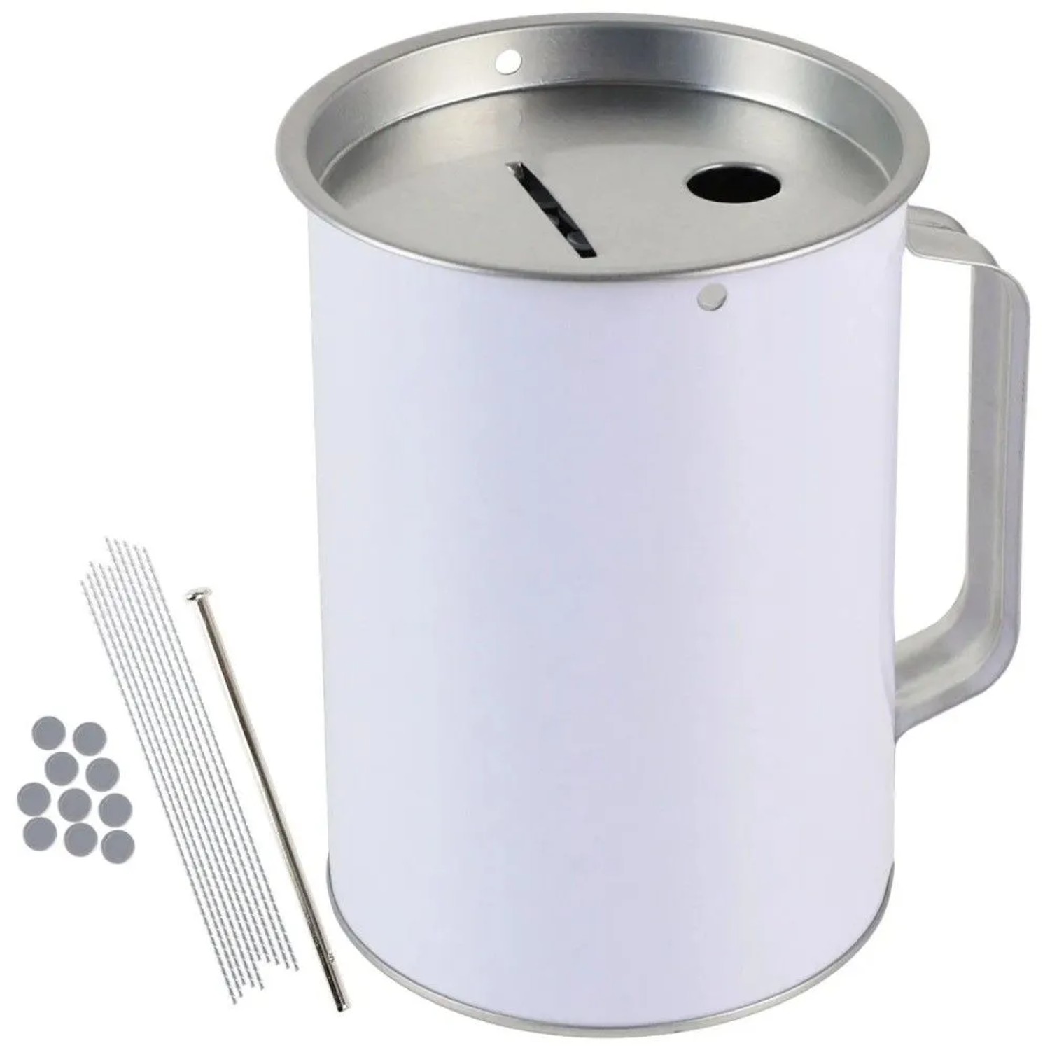 HMF 48000-07 Spendendose mit Griff 15 x 10 cm Lichtgrau