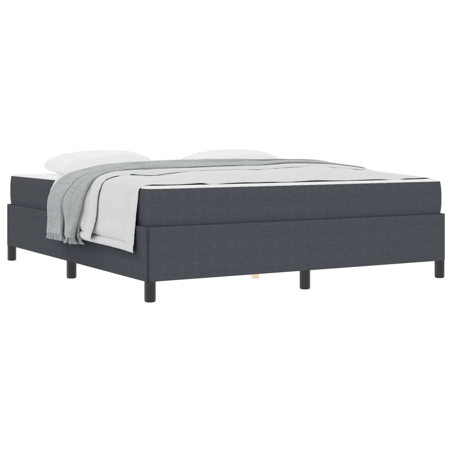 vidaXL Bettrahmen mit Matratze Dunkelgrau 180 x 200 cm Stoff 3399136