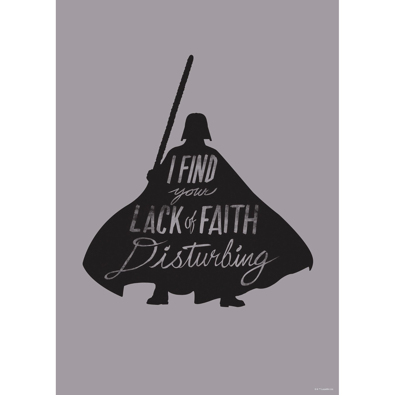 Disney Poster Star Wars Vader Quotes Grau und Schwarz 50 x 70 cm 612176 günstig online kaufen