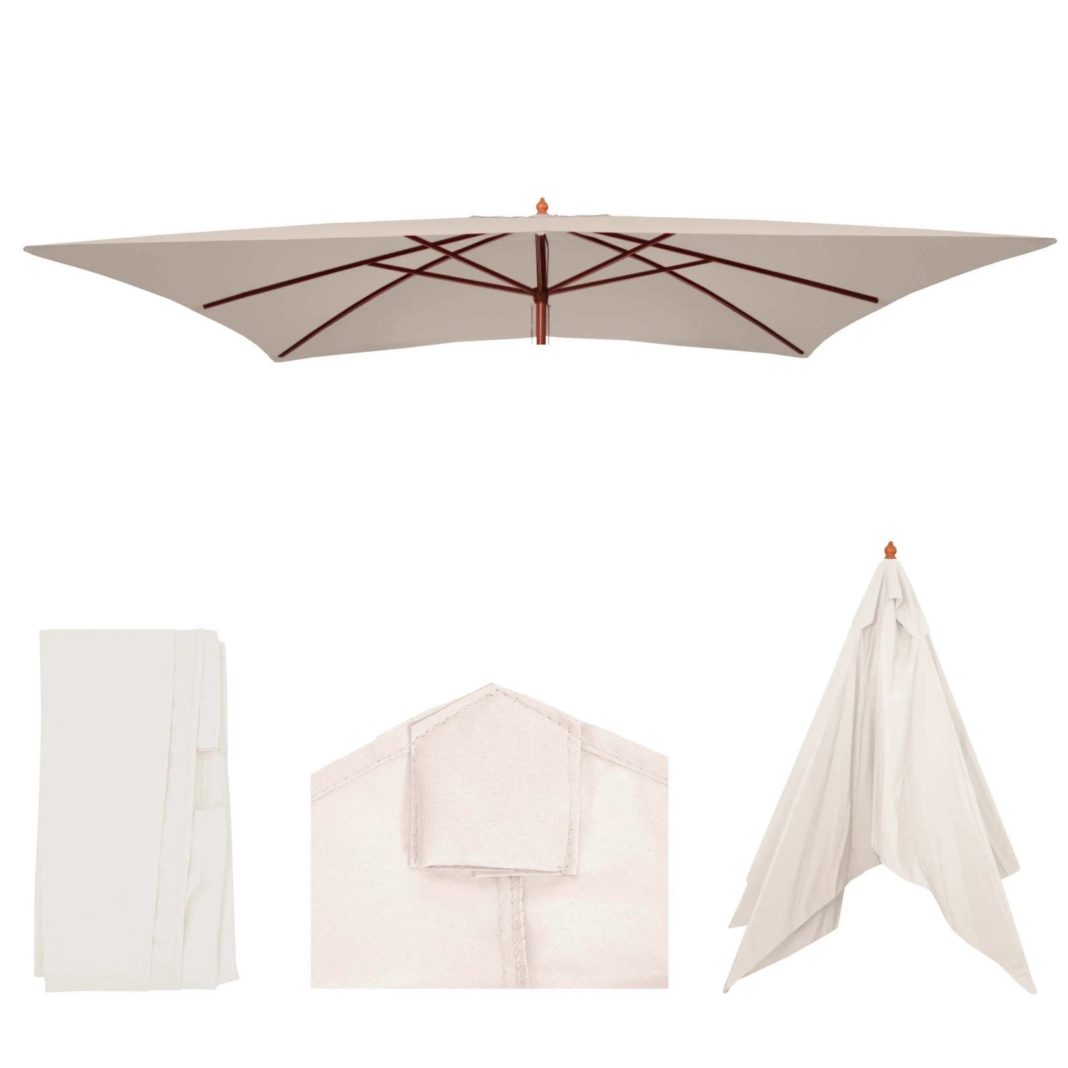 MCW Ersatz-Bezug für Schirm Lissabon 2x3m Creme_2