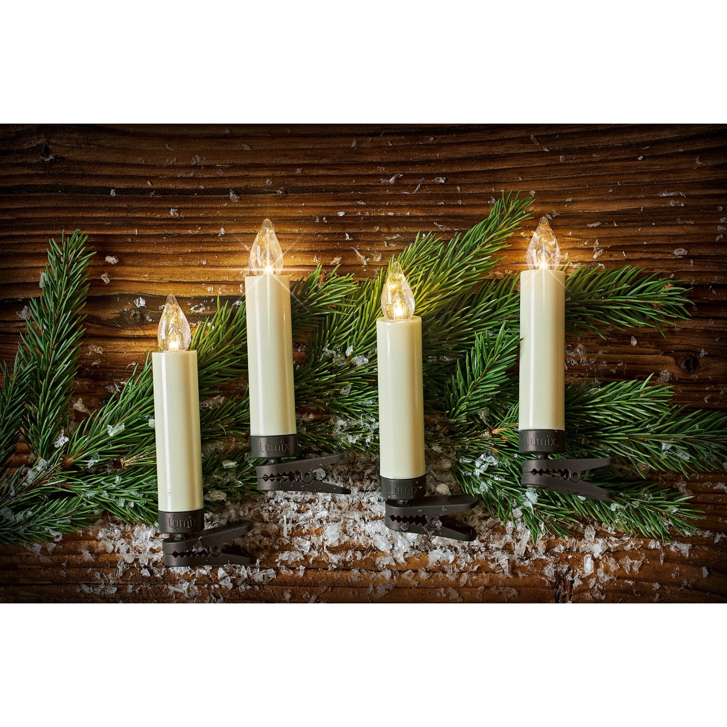 Lumix Christbaumkerzen kabellos LED Warmweiß 10er-Set mit Fernbedienung kaufen bei OBI