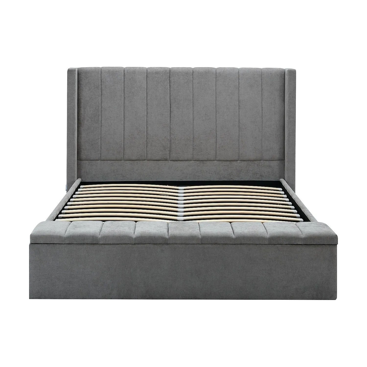 Vente-unique Bett Mit Bettkasten Douino Grau 162 cm