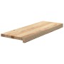 vidaXL Treppenstufen 8 Stk Unbehandelt 70x25x2 cm Massivholz Eiche 3282905