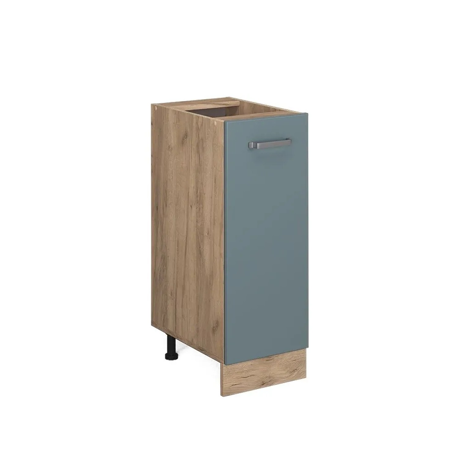 Vicco Apothekerschrank R-Line Blau-Grau Goldkraft Eiche 30 cm ohne Arbeitsplatte