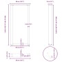 vidaXL Bartischbeine U-Form, 2 Stk., schwarz, Stahl, 50x100 cm. Möbelbeine mit Maßen.