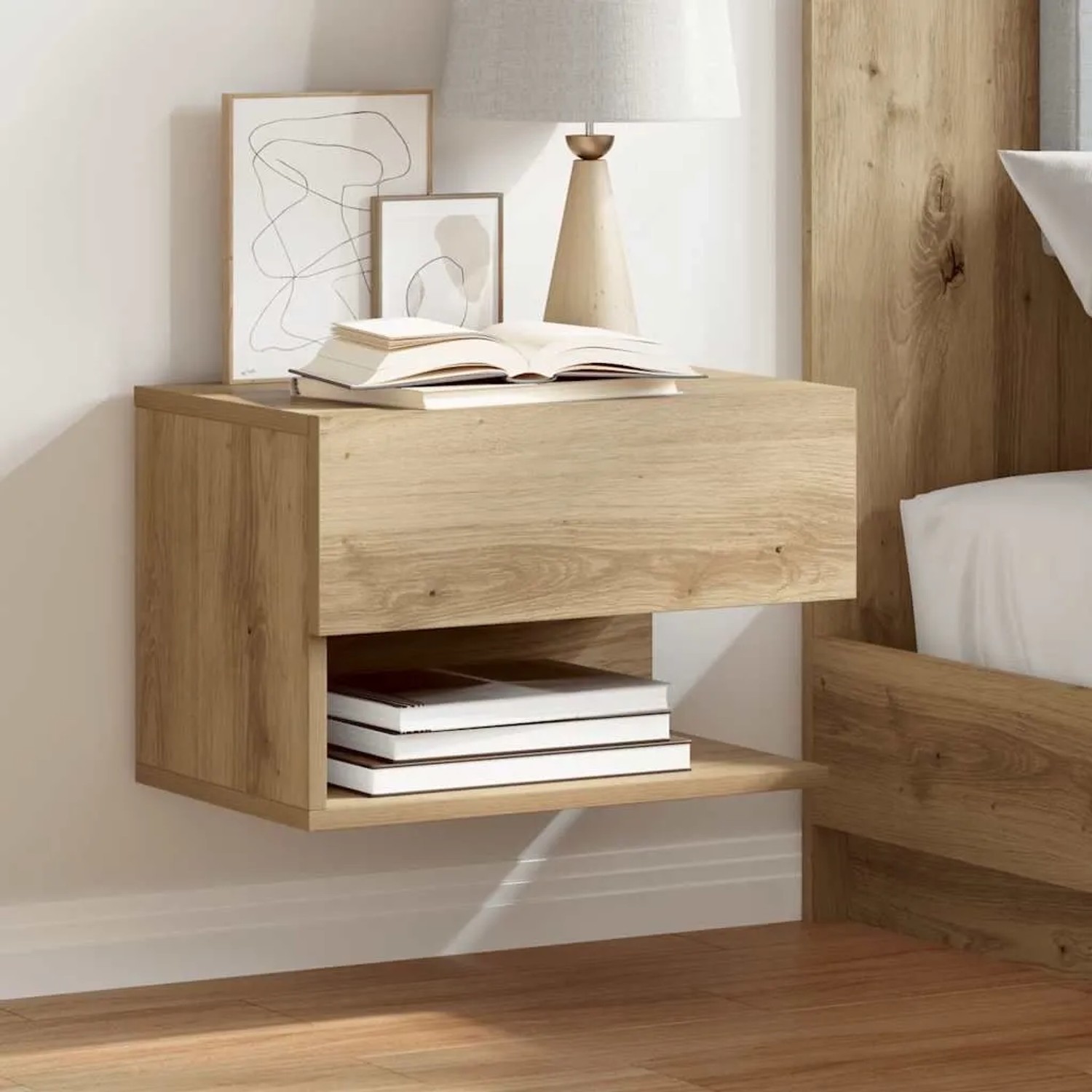 vidaXL Wand-Nachttische 2 Stk Artisan-Eiche 856823_2