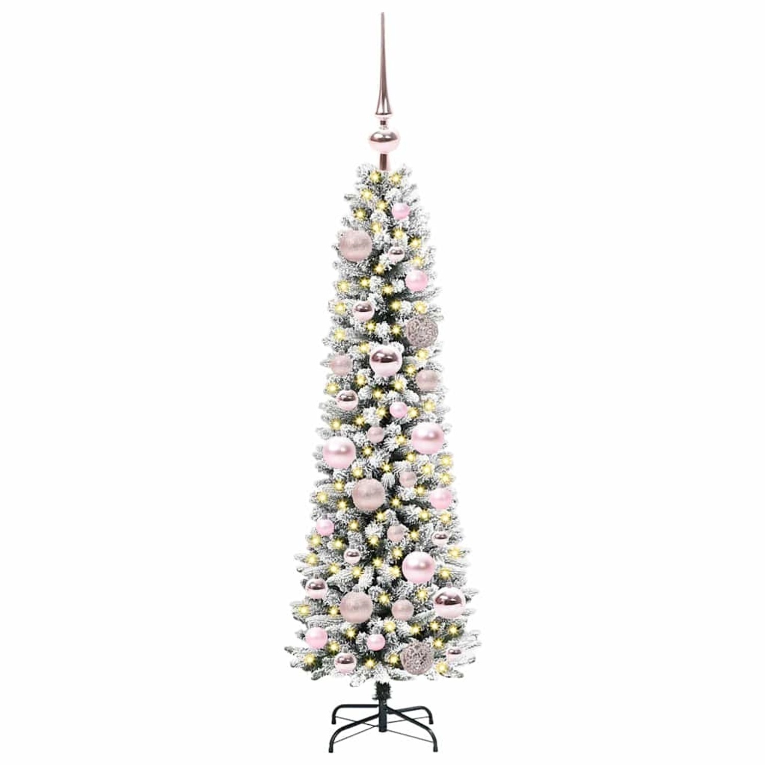 vidaXL Künstlicher Weihnachtsbaum mit 150 LEDs Grün und Weiß 120 cm 3396083