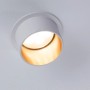 LED Einbaustrahler Gil Coin, 3er Set, weiß matt/gold, warmweißes Licht.