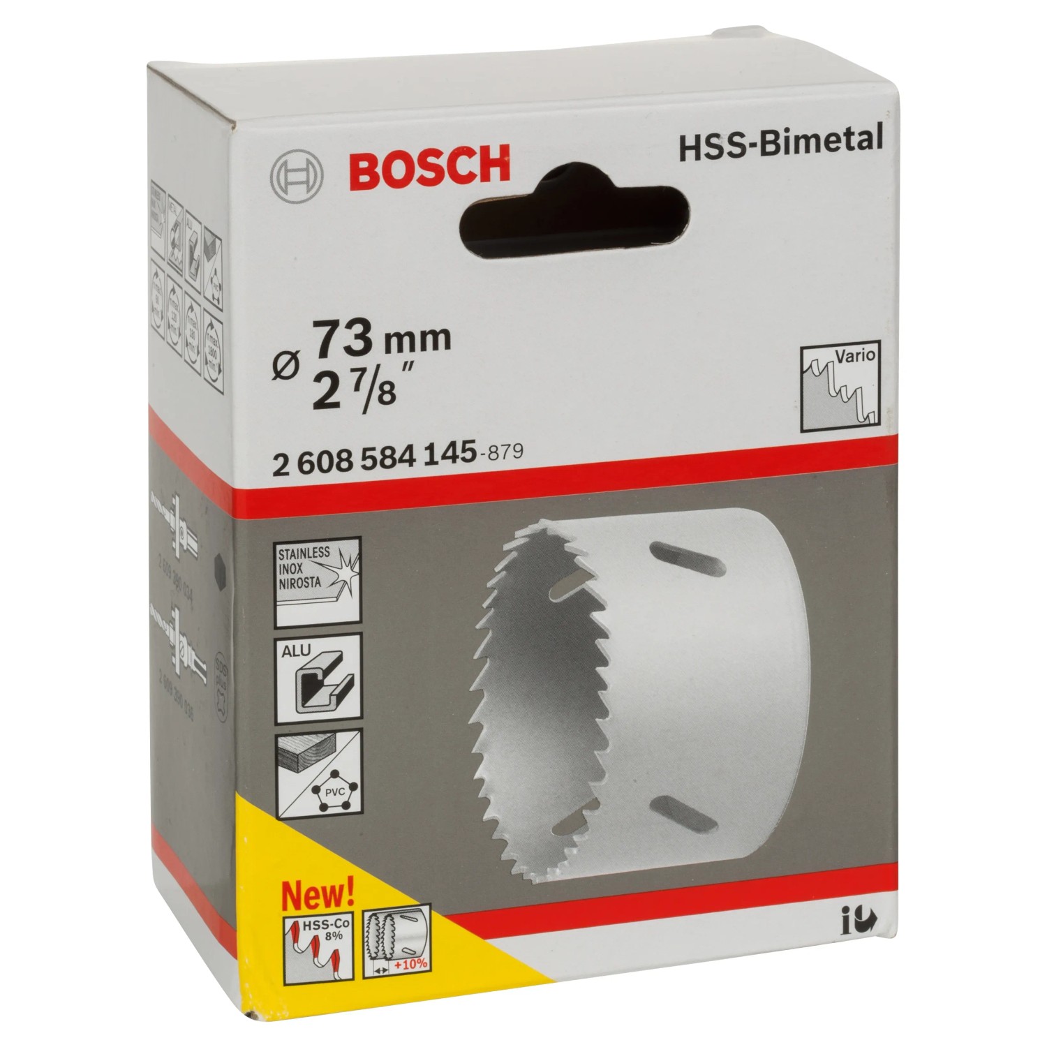 Bosch Lochsäge HSS-Bimetall, 73mm, im Karton. Geeignet für Holz, Metall und Kunststoff.
