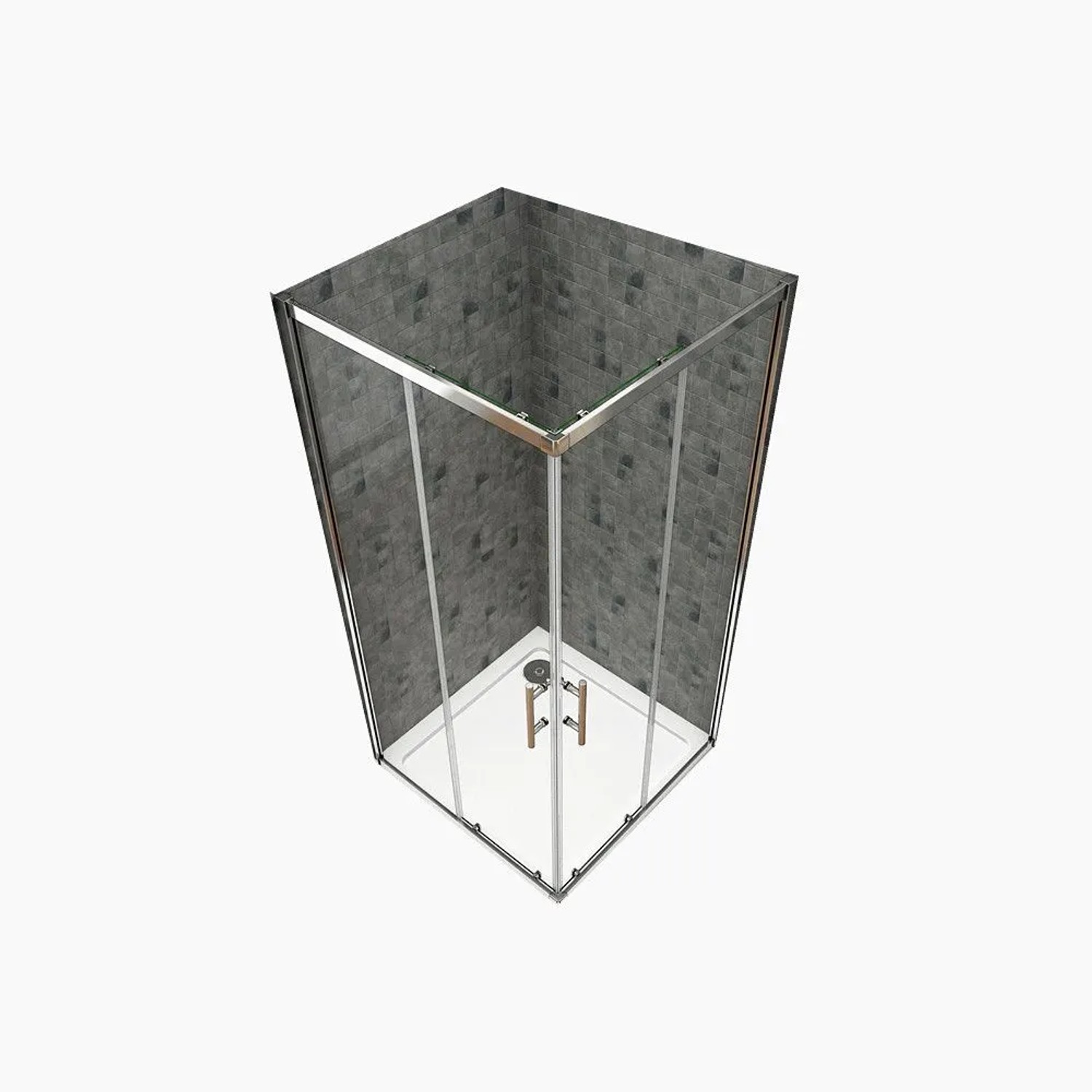 Duschparadies Duschkabinen Eckeinstieg Schiebetür 110 x 70 x 185cm Duschtür 6mm Sicherheitsglas Dusche ECK Duschabtrennung