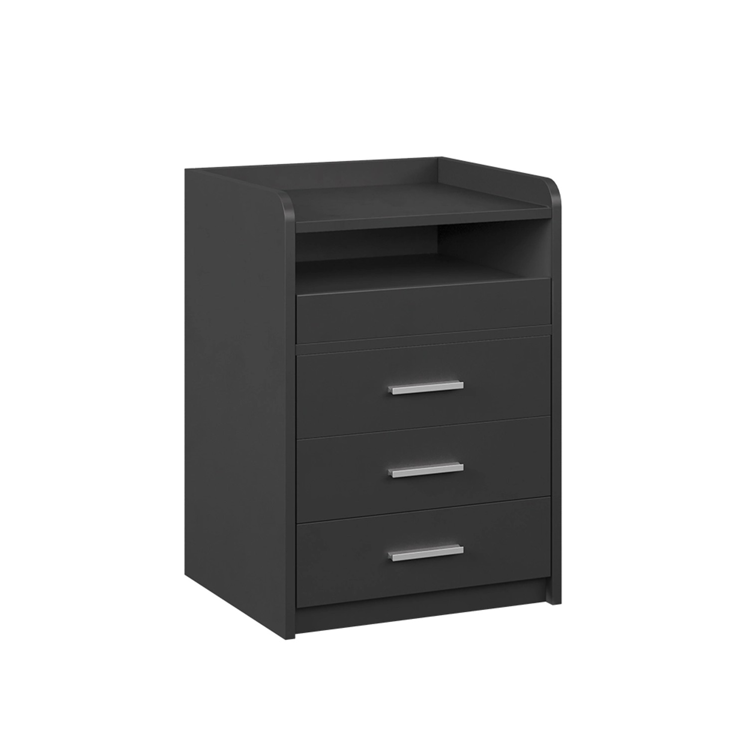 Vicco Nachttisch Edis Anthrazit 45 x 64 mit 3 Schubladen günstig online kaufen