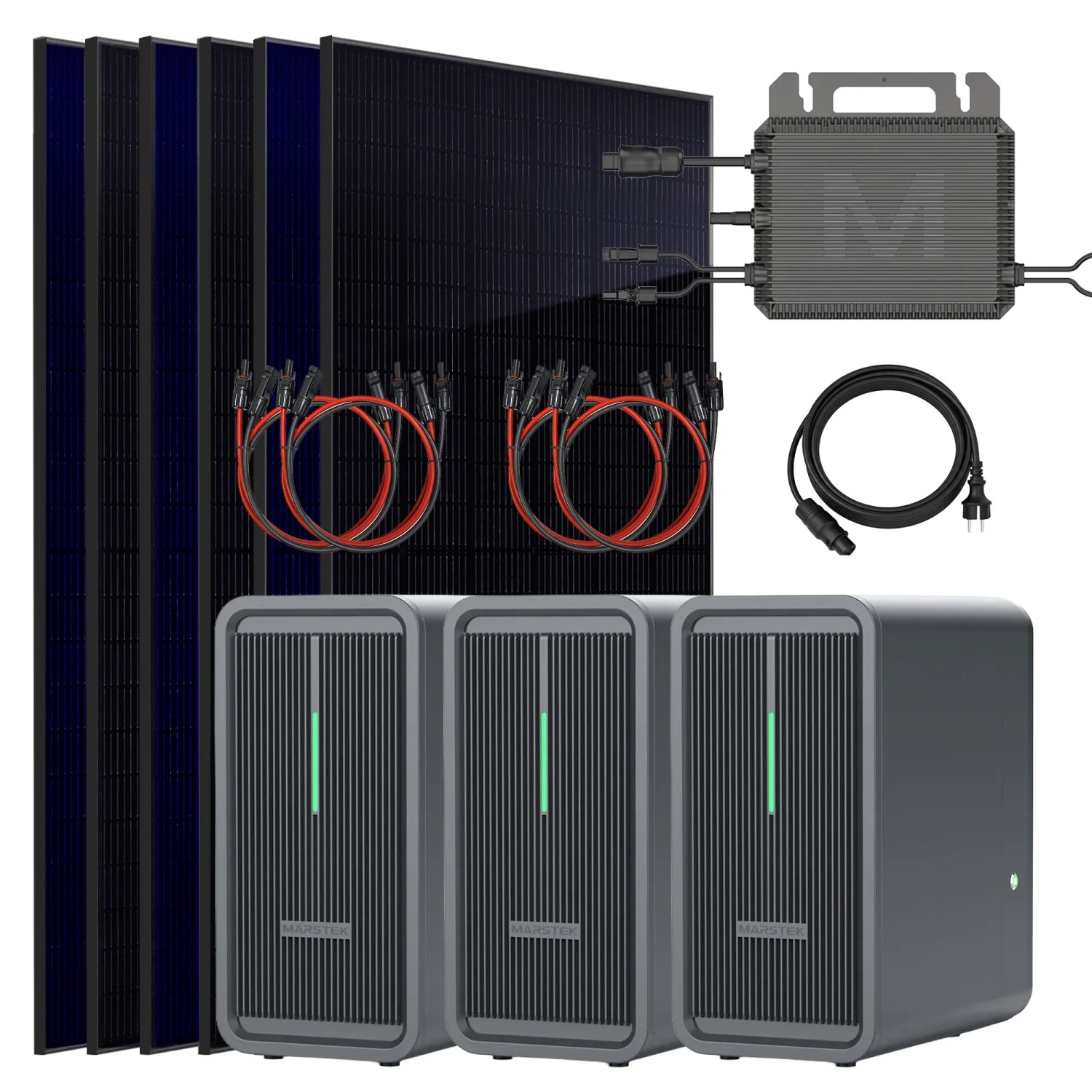 Thumbnail - SUNNIVA Balkonkraftwerk 2760W mit 3 Marstek B2500-D 2,24kWh Solarspeicher Wechselrichter inkl.5m Kabel 6x460W Solarmodul...