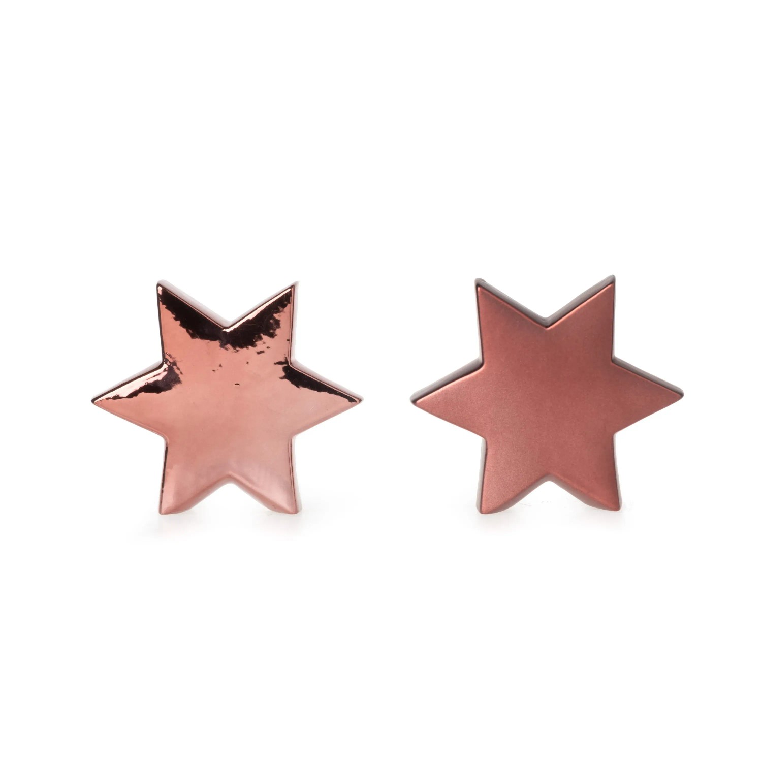 Weihnachts-Deko Stern 10,2 cm Dunkelrot 2-fach Sortiert