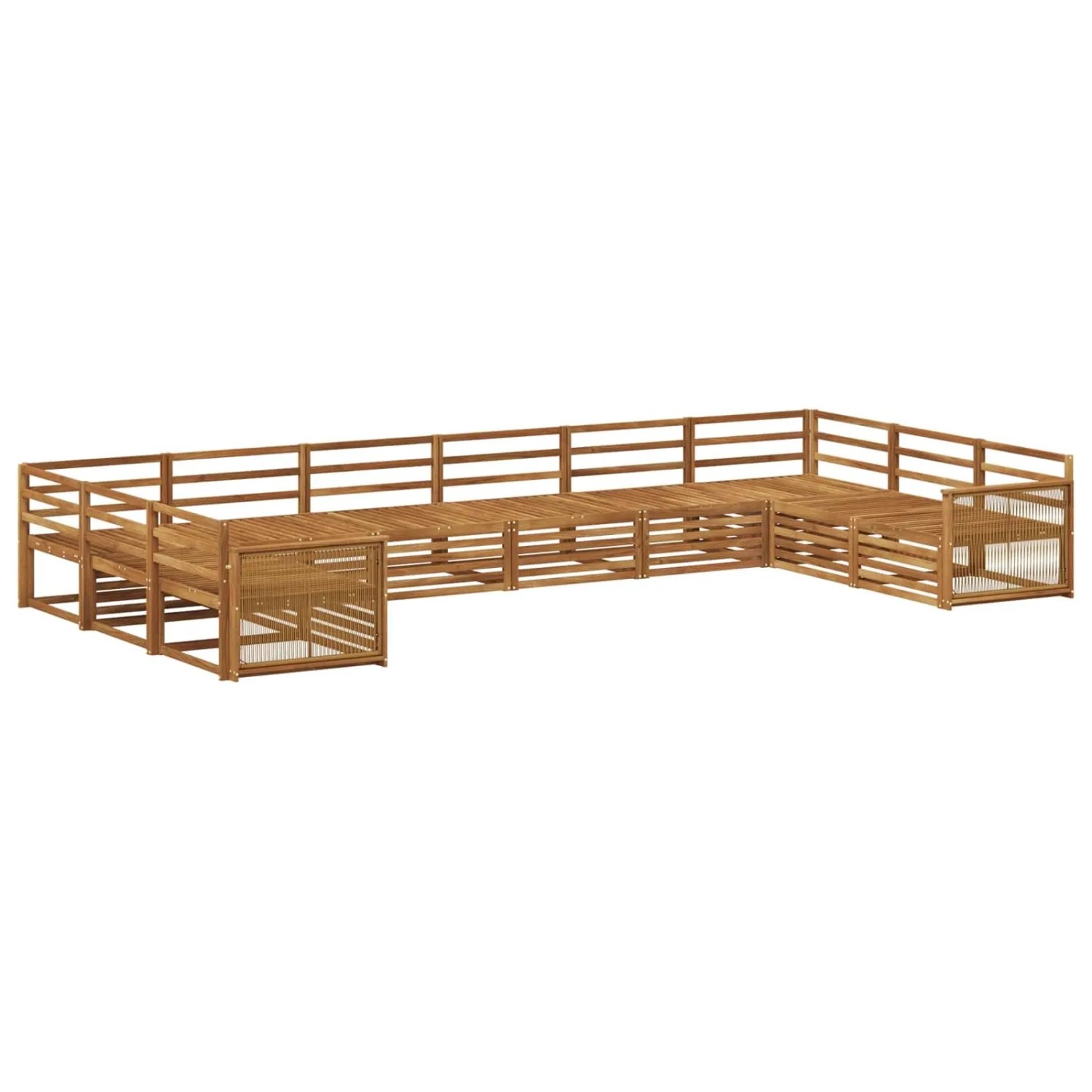 vidaXL Sofagarnituren 10 Stk Massivholz Akazie 3383897