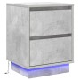 vidaXL Nachttisch mit Betongrau 39 x 34,5 x 50 cm Holzwerkstoff 869616