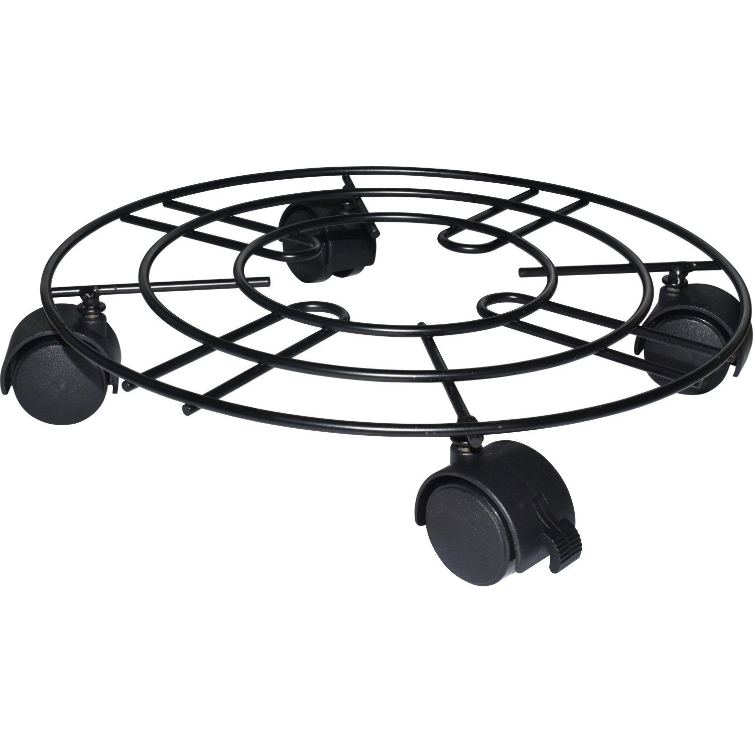 Pflanzenroller Ø 30 cm Metall Schwarz Rund