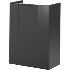 Fackelmann Waschbeckenunterschrank SBC, Anthrazit, 44 cm breit. Badmöbel mit einer Tür und Softclose.