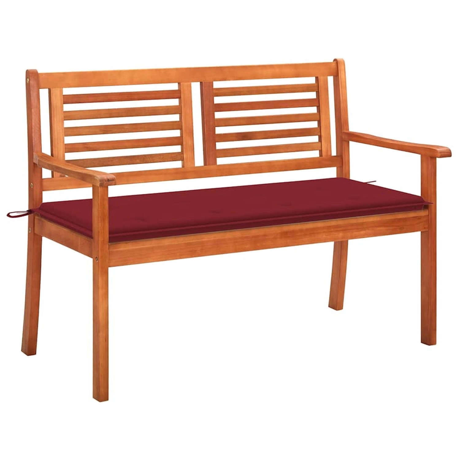 vidaXL 2-Sitzer-Gartenbank mit Auflage 120 cm Massivholz Eukalyptus 3060978 günstig online kaufen