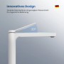 Emke Wasserhahn Waschbeckenarmaturen 335 x 233 x 46 mm Weiß Mischbatterie Küchenarmatur mit Luftsprudler_3