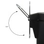 Detailaufnahme: MSV Kosmetikeimer Edelstahl 5 l Schwarz, Tretmechanismus mit 180° Öffnungswinkel.