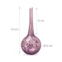 Relaxdays Bewässerungskugel Glas lila gesprenkelt, 15 cm lang, 75 ml Füllmenge. Für Topfpflanzen.