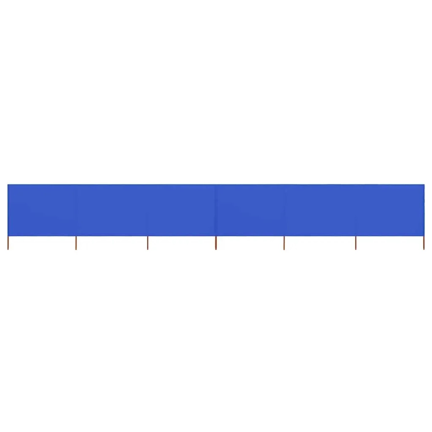 vidaXL 6 Teiliges Windschutzgewebe 800 x 80 cm Azurblau 47173