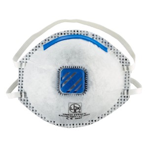 LUX Feinstaubmaske FFP2 mit Ventil und Carbonfilter für Atemschutz.