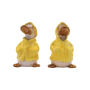 Dekohelden24 2er Set Dekofiguren Ente Deko Enten Entenfiguren Gartenfigur Ente L/B/H 6 x 6 x 11 cm_2