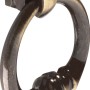 Möbelknopf 564 in Altmessing brüniert, Ringform, aus Metall.