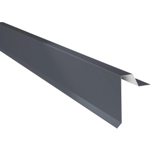 Mattgrauer Ortgangwinkel Esthetica, 115x1000 mm, für Dachbleche.